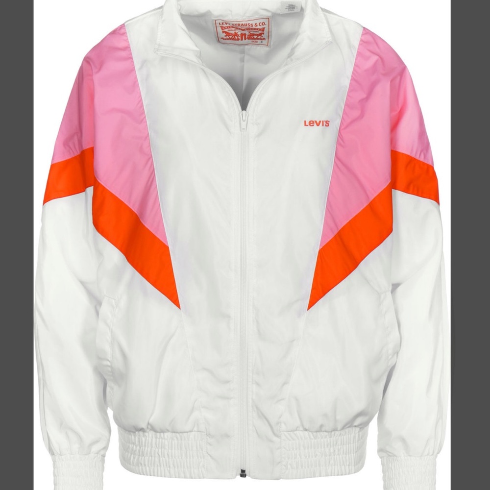 Levi’s Reese Windbreaker white pink orange